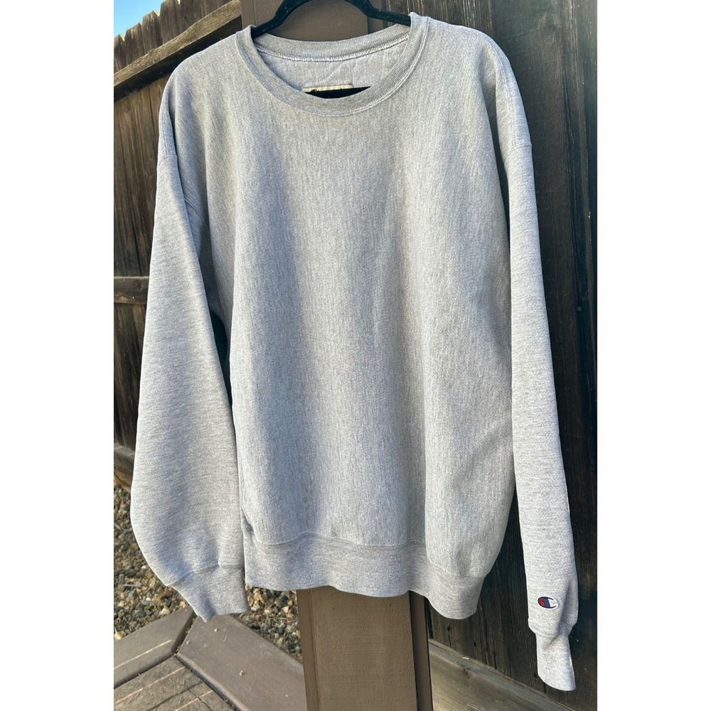 Champion Reverse Weave Sweatshirt Mens XL Gray Crewneck Heavyweight Fleece